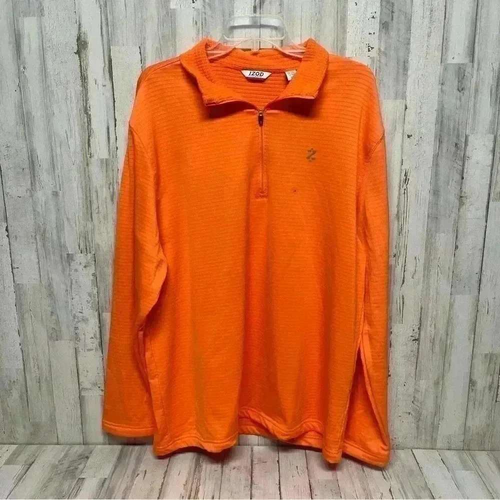 IZOD PerformX Orange Pullover Sweater Size Large NWT